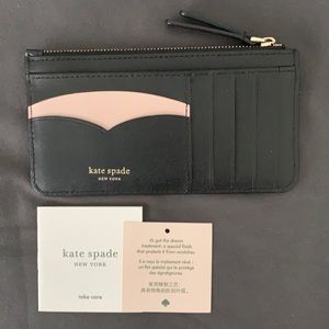 Black and pink Kate Spade card holder
